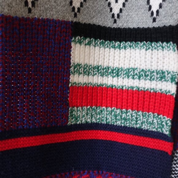 J Crew k2934 Extra Long Merino Wool Blend Scarf fair isle Multicolor Women's - Picture 5 of 14